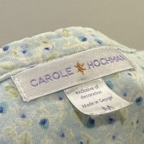 Midnight by Carole Hochman Blue Floral Garment 100% Cotton - Picture 3 of 4